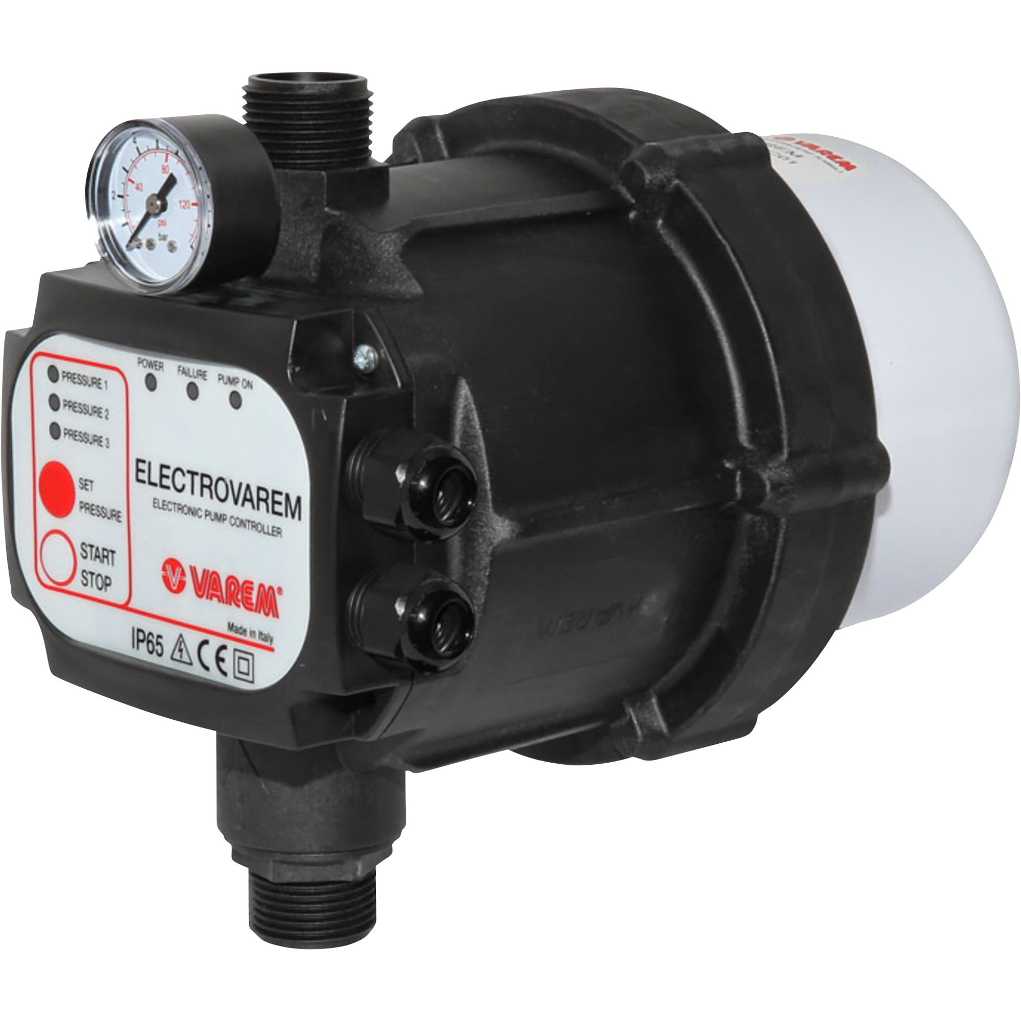 Varem Electronic Pump Controller with Built-In Pressure Tank - 3-Liter, 120 Volts, Model# EV003363PL26M000